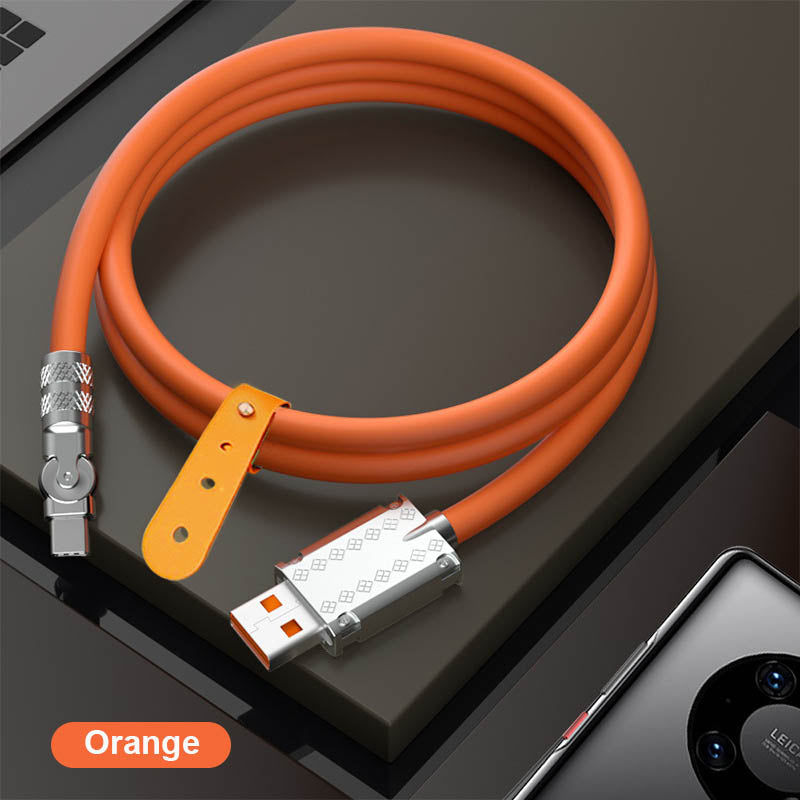 180° Anti-Break Schnelllade-Datenkabel | 120W Schnellladung & 480Mbps Datenübertragung | Geflochtenes Nylon, 20.000 Biegezyklen 4