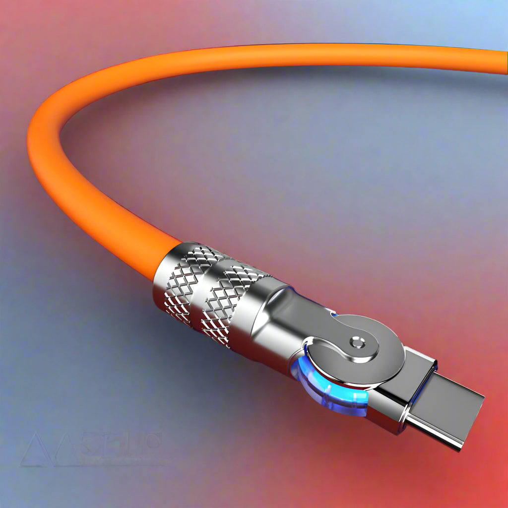 180° Anti-Break Schnelllade-Datenkabel | 120W Schnellladung & 480Mbps Datenübertragung | Geflochtenes Nylon, 20.000 Biegezyklen 6