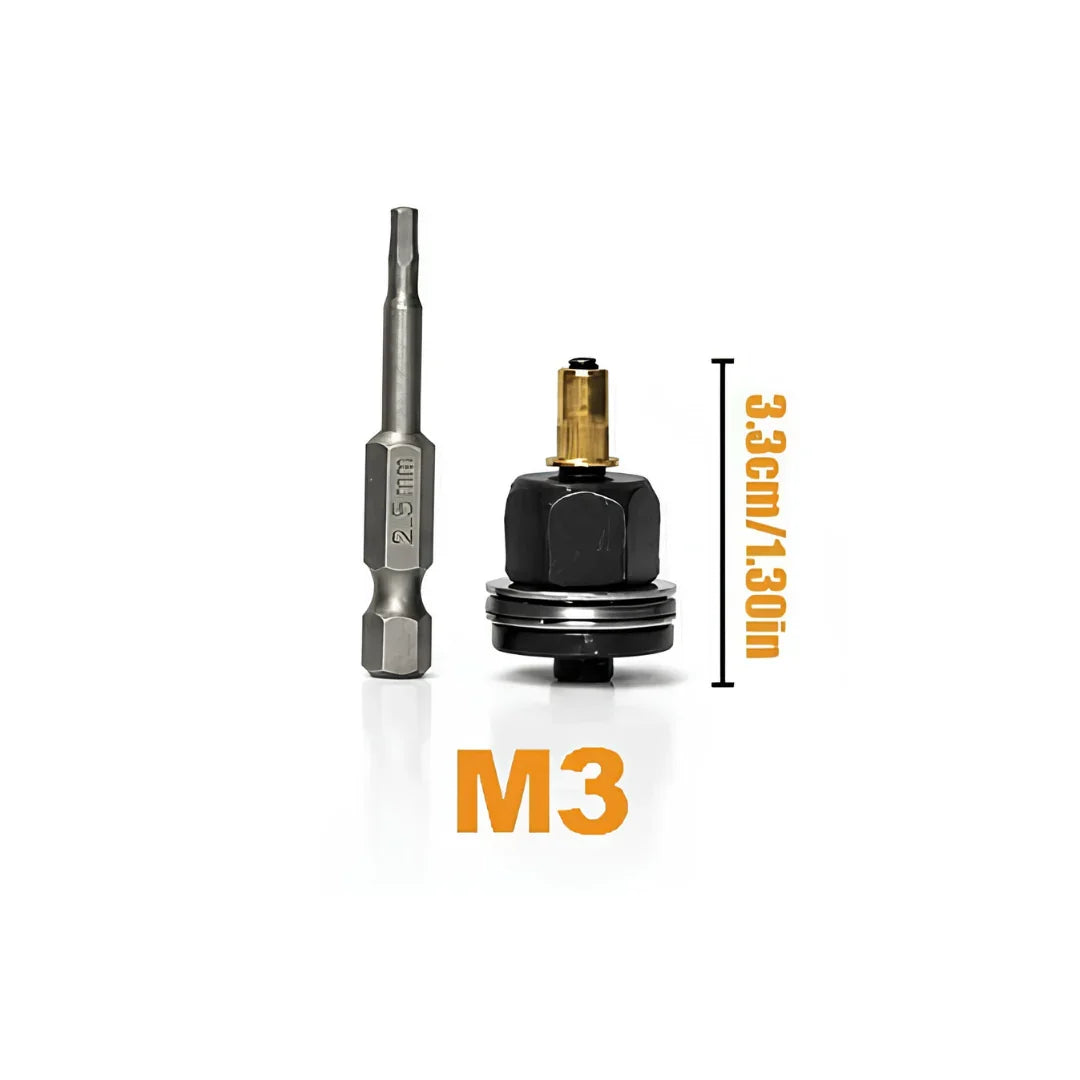 Countersunk Nut Tool Set | M3 to M8 with Storage Box | Assorted Attachments with Diagram | RivetPro