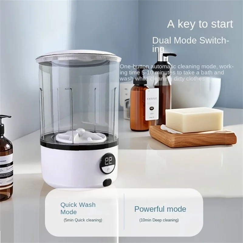 Mini lave-linge de voyage portable | Sans fil et entièrement automatique | Avec batterie 2000 mAh | PocketWash