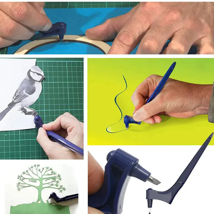 360-graders pappersskärare penna | rostfritt stål | papper scrapbooking decoupage | SpinBlade