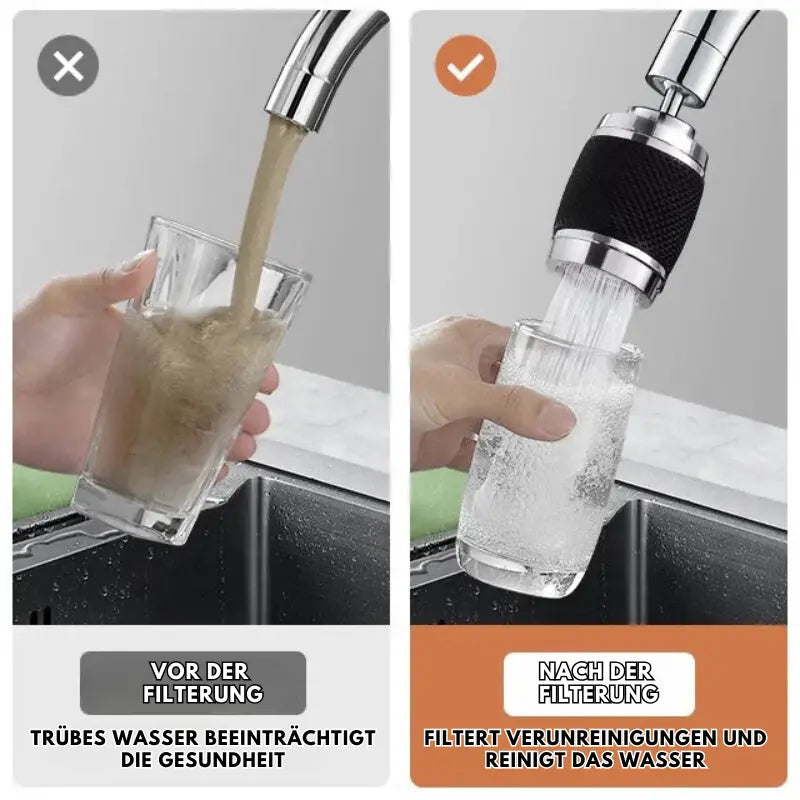 360° Drehbarer Spritzwassergeschützter Wasserhahn-Aufsatz™ – Beherrschen Sie Ihren Wasserfluss, Halten Sie Ihre Küche Makellos