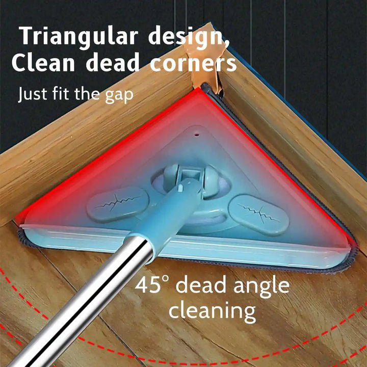 360° Dreieck-Bodenwischer | Für Fliesen, Laminat, Vinyl & Fenster | Dreieckskopf | CornerSweep