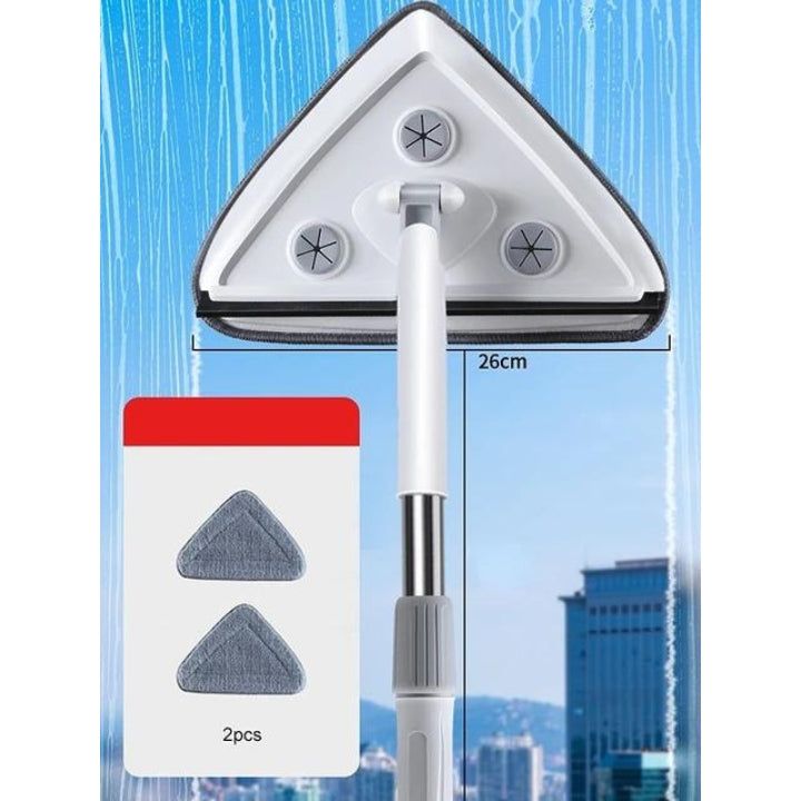 360° Dreieck-Bodenwischer | Für Fliesen, Laminat, Vinyl & Fenster | Dreieckskopf | CornerSweep