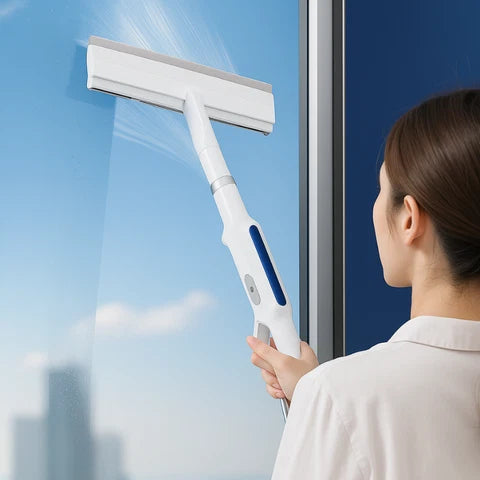 Funcție de pulverizare și ștergere pentru ștergătoare de geamuri | Lamă dublă | Pentru ferestre, oglinzi și mașină | ClearGlide