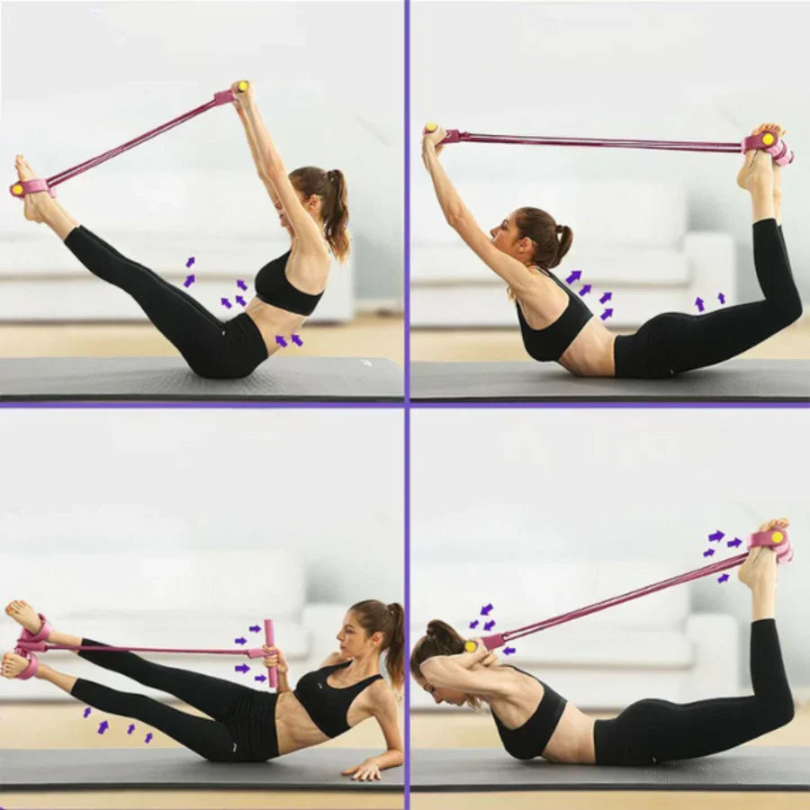 Home Training | Resistance Band Foot Pedal | Full Body Trainer Latex | CoreBand