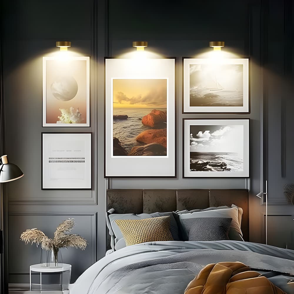 Magnetische LED-Bilderleuchte | Dimmbar mit 13 Lichtmodi & Fernbedienung | Wiederaufladbar, kabellos ohne Bohren 3