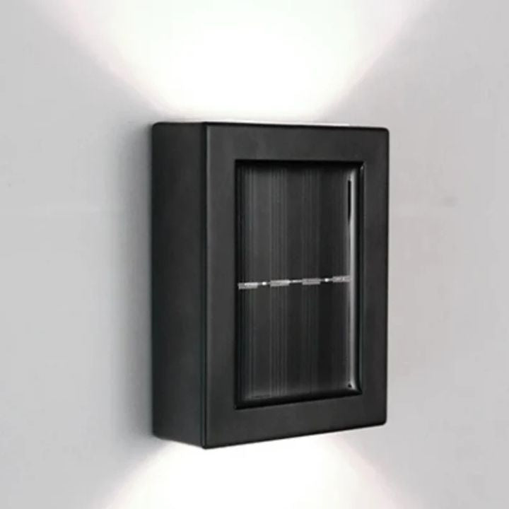 Solar-Wandleuchte Kunststoff | Doppel-Schatten-Effekt, automatisches Ein-/Ausschalten | IP65 wetterfest, kabellos 7
