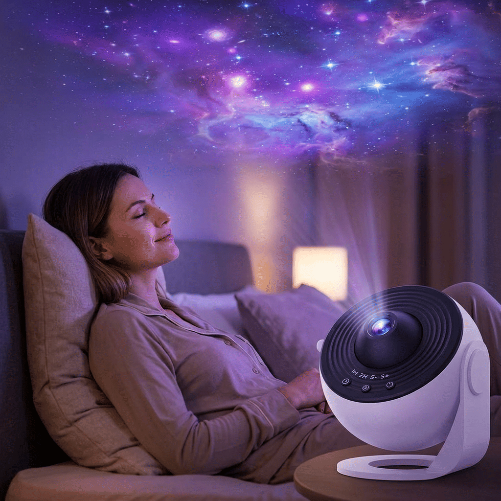 Galaxie Projektor Sternenhimmel | 13 HD Kosmos-Projektionen mit einstellbarem Fokus | Flüsterleiser Betrieb für ruhigen Schlaf 4