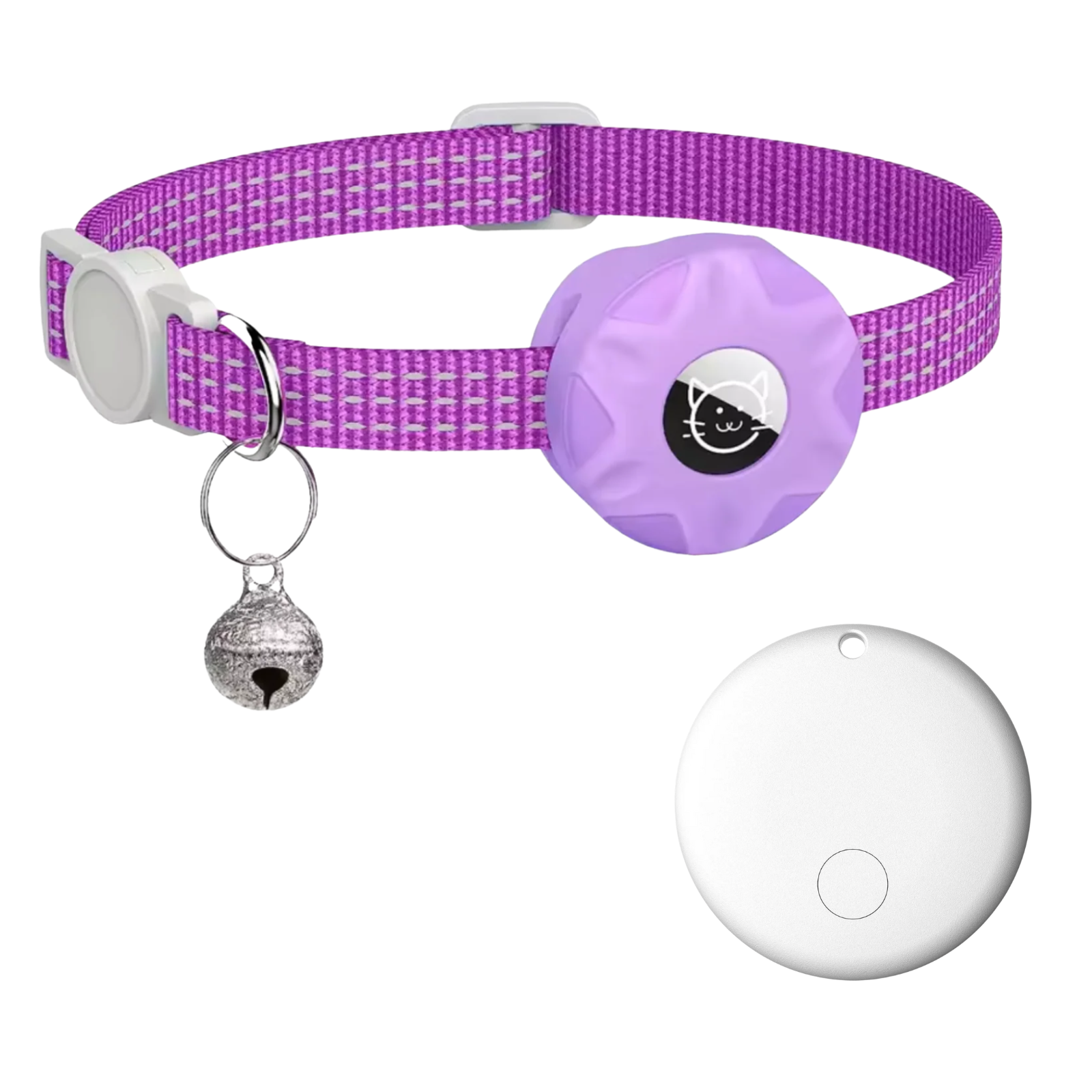 Rastreador inteligente e coleira para gatos | Sem GPS e SIM | Localização através da rede Android | FindPaw