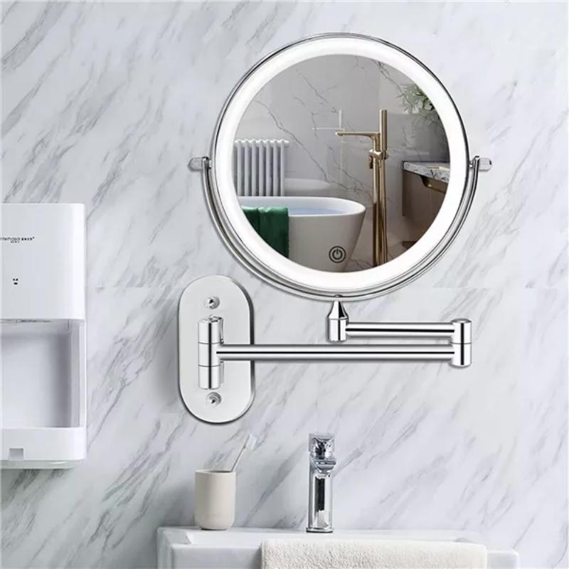 Espejo de maquillaje LED | Iluminado | Ampliación y soporte de pared | LumiMirror