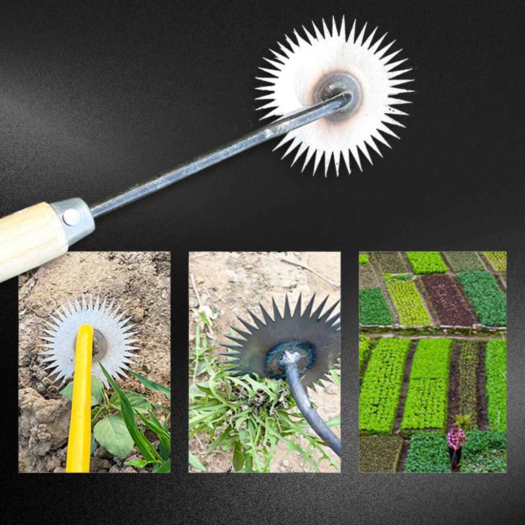Sonnenblumenschaufel Manganstahl | Holzgriff | Unkrautstecher Beetpflege | Spadewheel