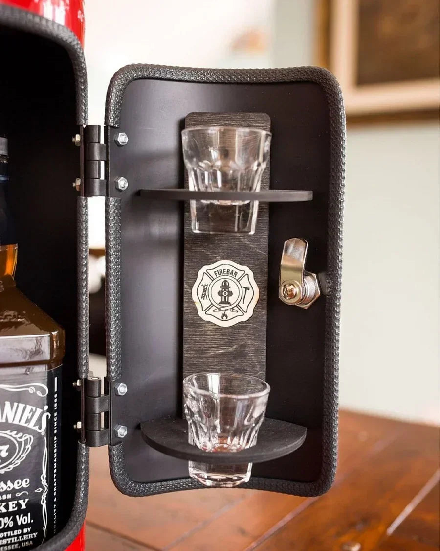 Hasicí přístroj Minibar | Uzamykatelný dekorativní bar | Výrazný doplněk domácího baru | FireBar
