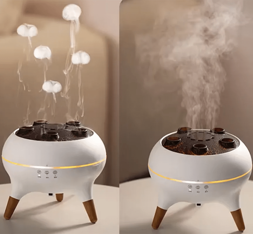 Luftbefeuchter mit Quallen-Nebel-Effekt | 7 LED-Farben & Aromatherapie | Leiser Betrieb für Entspannung und Schlaf 2
