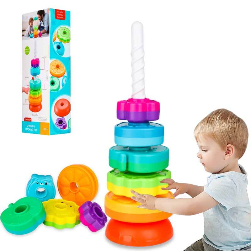 50% RABATT TEMPORÄR | SpinStack™ | Sicheres, farbenfrohes Spiel, das Kinder fesselt