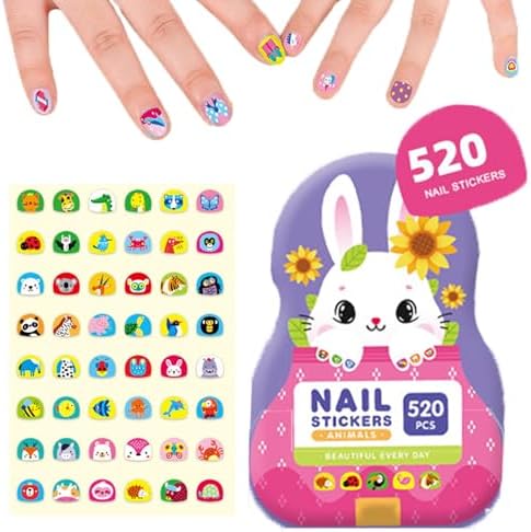 Nagelaufkleber Kinder hautfreundlich verschiedene Designs mit starkem Halt 35