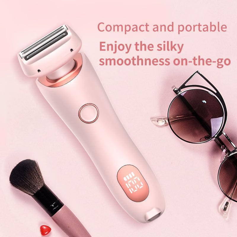 Epilatore e rasoio | Rasoio femminile 2-in-1 | Testine intercambiabili e display LED | VelaSkin