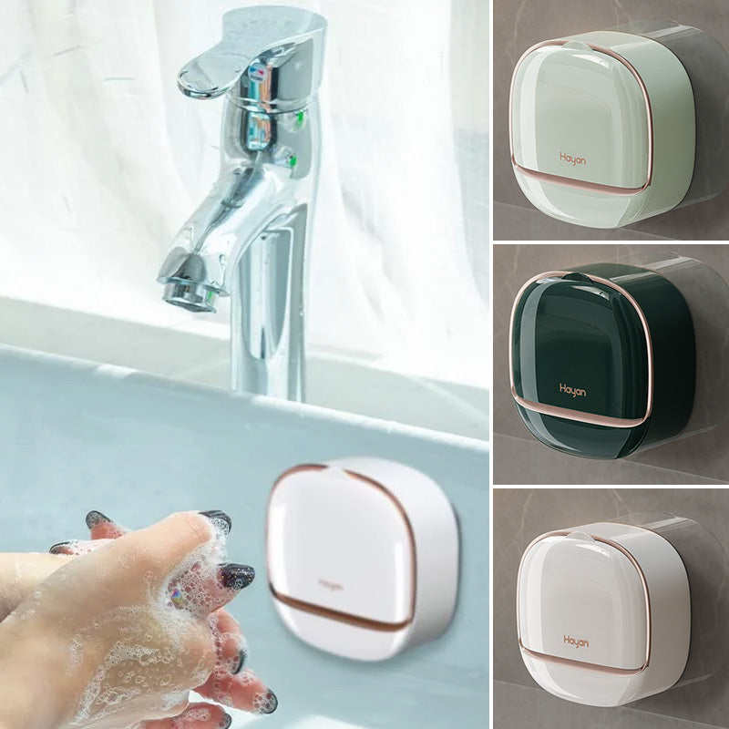 Vodotěsná mýdlenka | Odkapávací box na montáž na zeď | Kompaktní a úsporná na místo | Cleanlodge