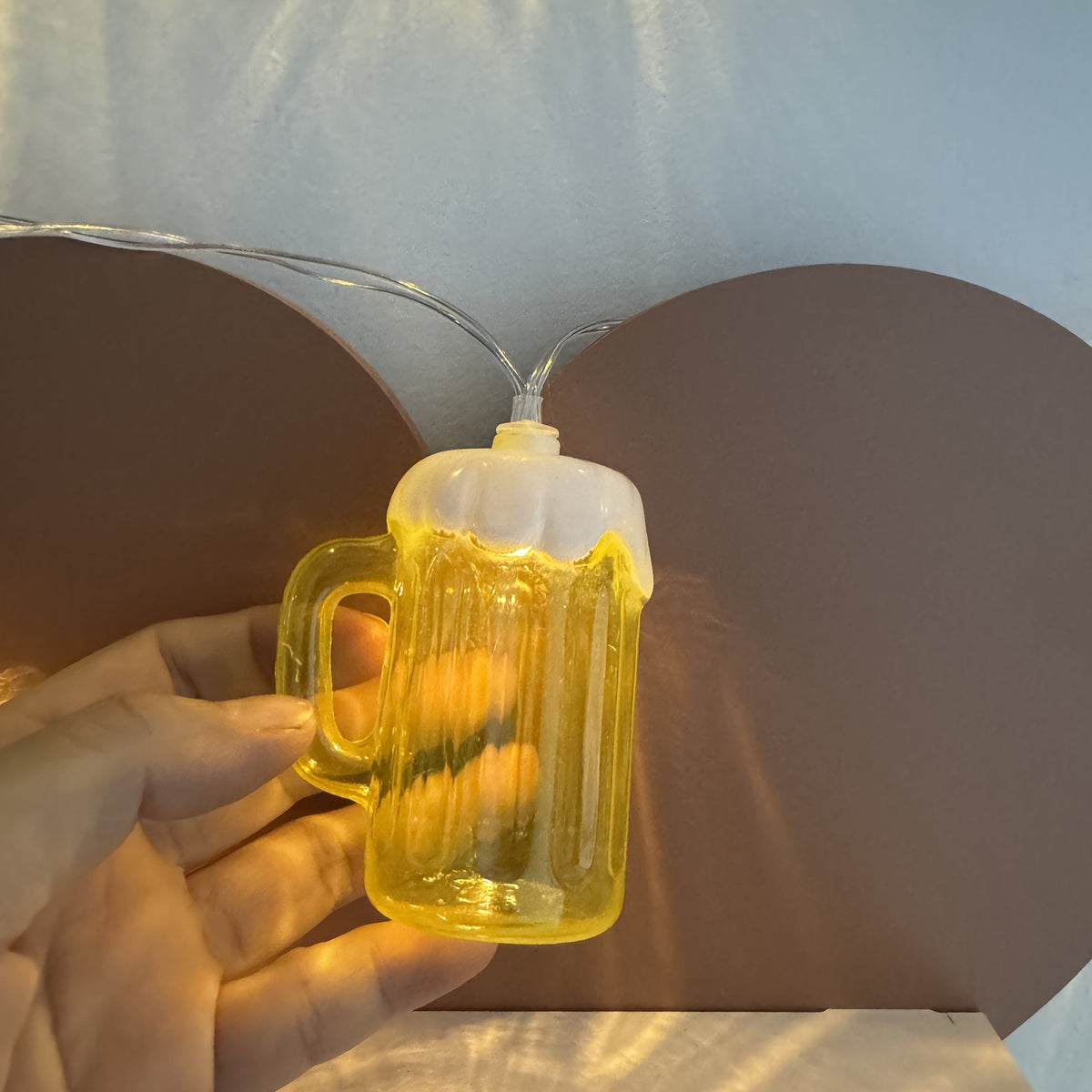 Bierkrug Lichterkette Oktoberfest | 2er Set mit je 10 warmweißen LEDs | Batteriebetrieben, für innen und außen geeignet 8