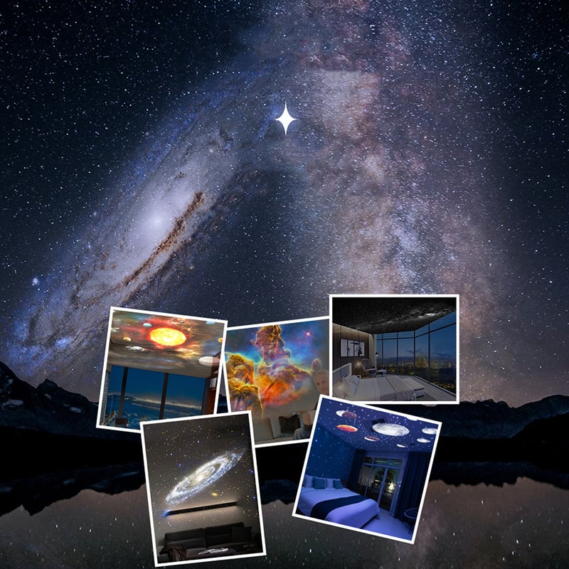 Himmelsprojektor | 360° Drehbar mit 12 Projektionen | HD-Bild & Bluetooth | Starcove