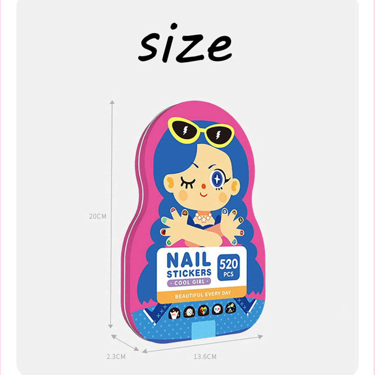 Nagelaufkleber Kinder hautfreundlich verschiedene Designs mit starkem Halt 4