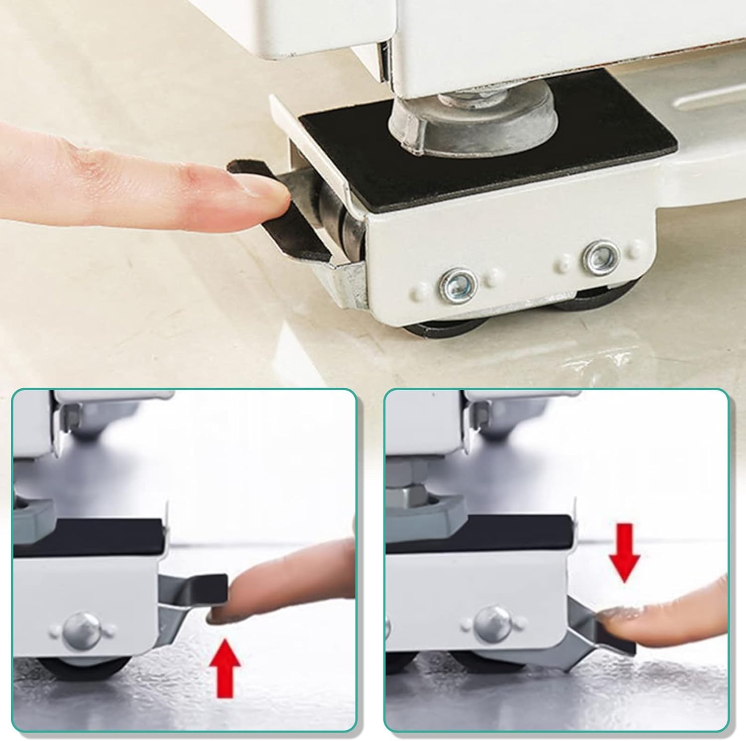 Suporte móvel extensível com rodas | para máquina de lavar roupa e secador | ajustável e com rodas | RollBase