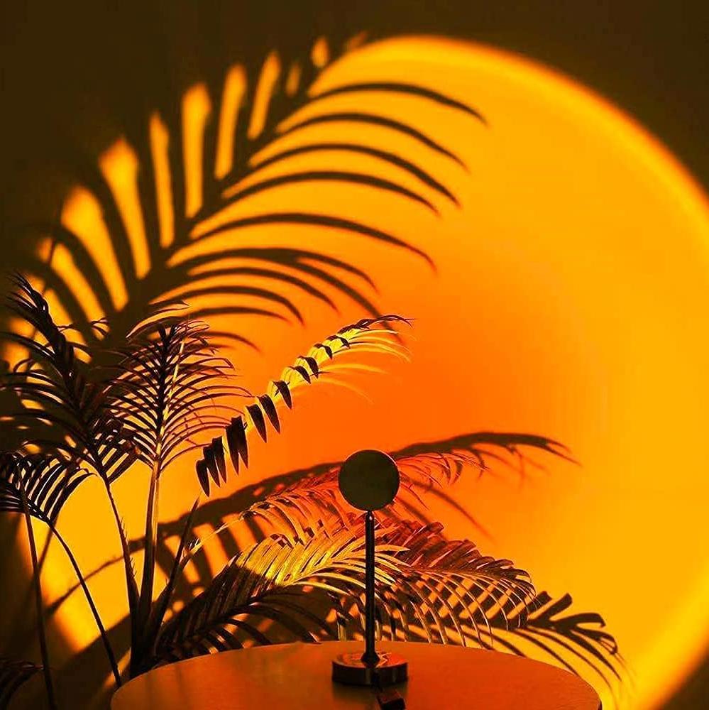 LED-Sunset-Lampe | Warmes Halo-Licht | Schwenkbarer Kopf | GoldenHour