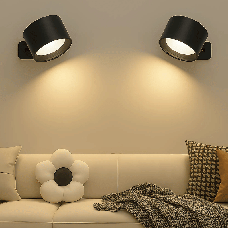 LED-væglampe Trådløs | 360° drejelig | Varmt læselys | TwistLight