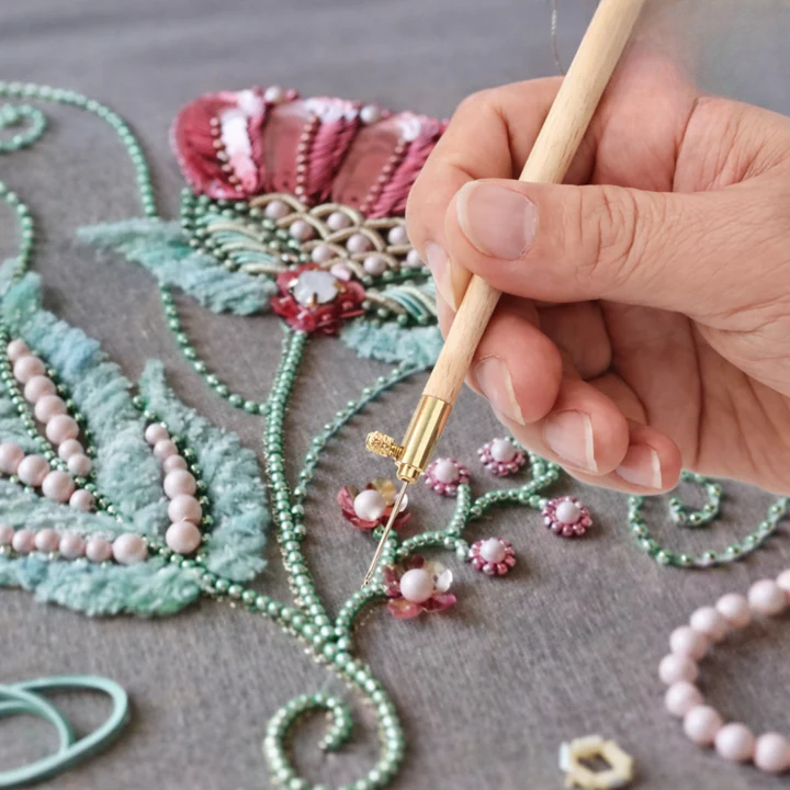 Ensemble d'aiguilles à tête plate | pour broderie tambour | 3 tailles d'aiguilles | StitchPro