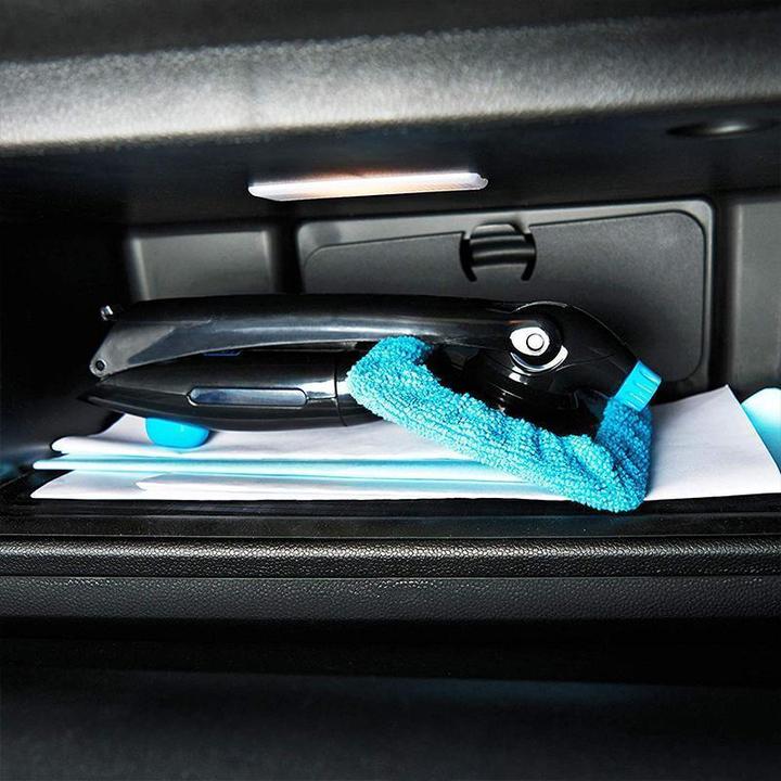 Mikrofaser-Scheibenreiniger klappbar ausziehbar mit drehbarem Kopf 4