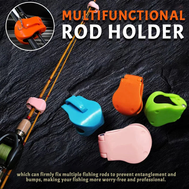 Angelrutenhalter Set für mehrere Ruten | Elastisches Anti-Verheddern-Band | Stoßdämpfend aus ABS, EPDM & Memory Foam 1