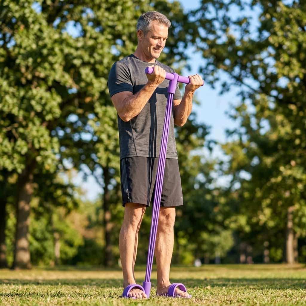 Ganzkörper-Trainingsgerät für Zuhause und unterwegs | Kompaktes Widerstandssystem ohne Geräte | Platzsparend & flexibel nutzbar 5