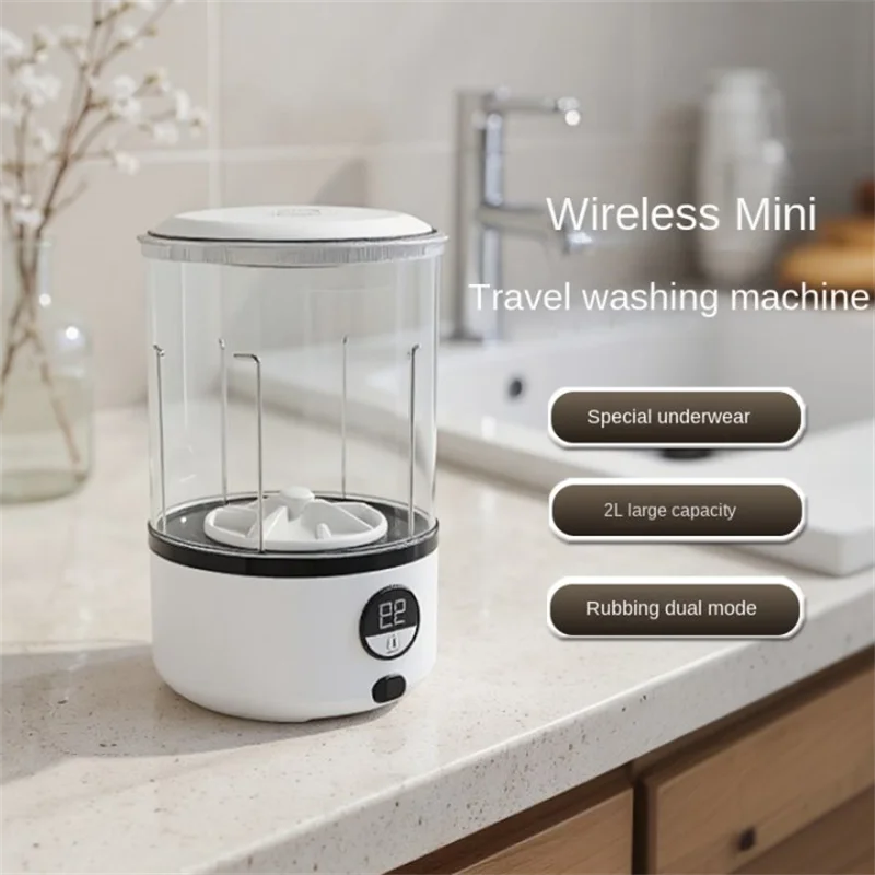 Mini lave-linge de voyage portable | Sans fil et entièrement automatique | Avec batterie 2000 mAh | PocketWash