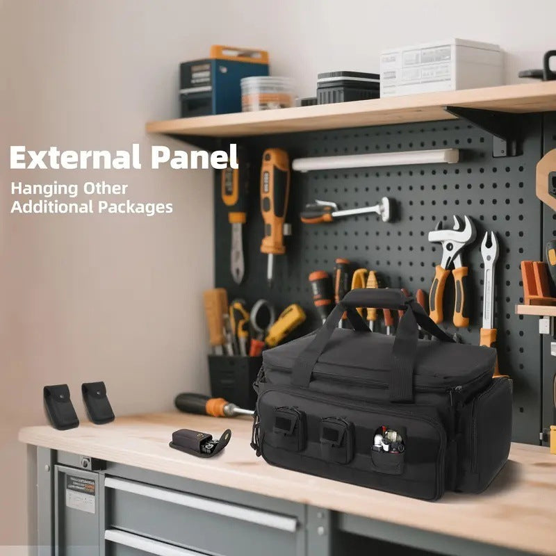 Werkzeugtasche Canvas | Erweiterbares MOLLE-System, 2er Set | Verstärkte Griffe und Schultergurt für schweres Werkzeug 5