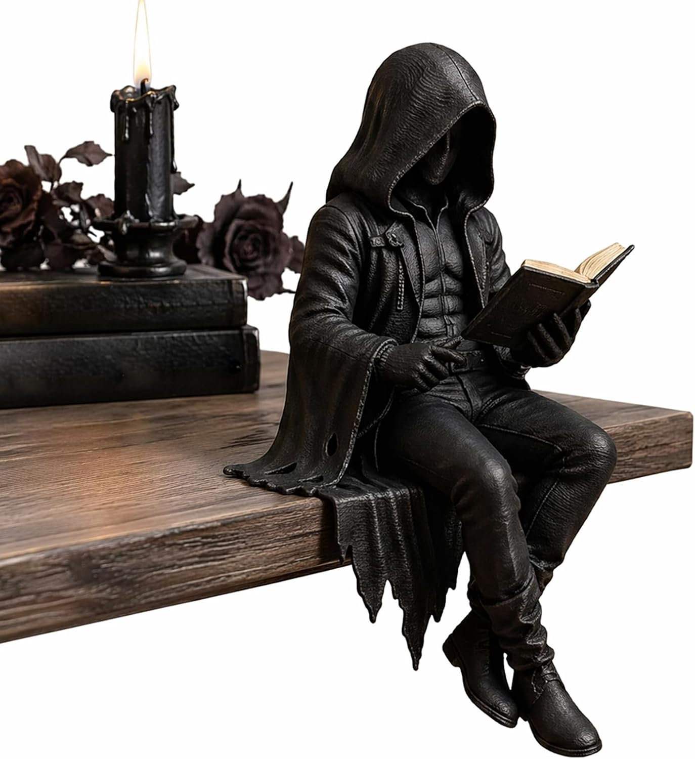 Gotická dekorativní figurka | Pro knihovnu a čtecí koutek | Dekorace v estetice dark academia | ShadowRead