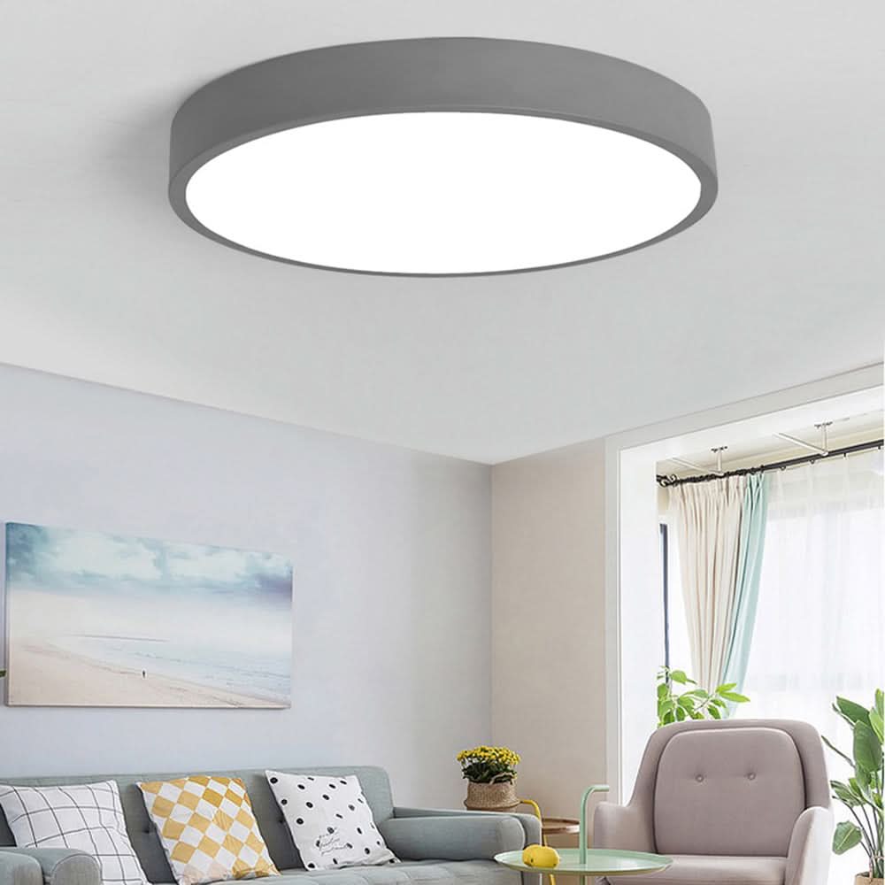 LED Deckenleuchte Metall Ø 30/40/50 cm | Rund in 5 Farben, Warm- oder Kaltweiß | Energieeffizienz A+ für Wohnzimmer & Büro 7