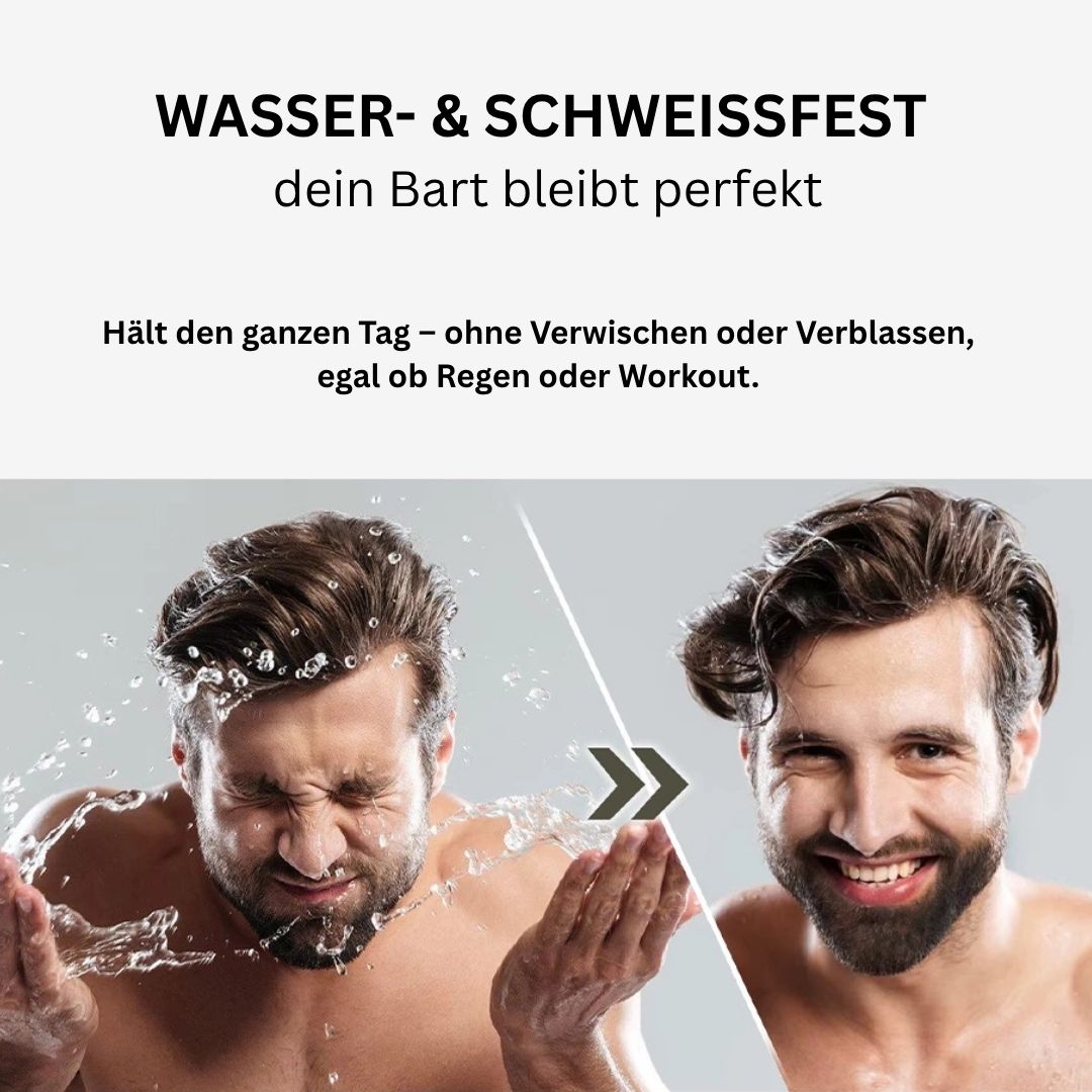 Bartfüllstift & Styling-Set Herren | Wasserfest, Braun oder Schwarz | Bürste & Konturhilfe für dichte Bartlinien 6