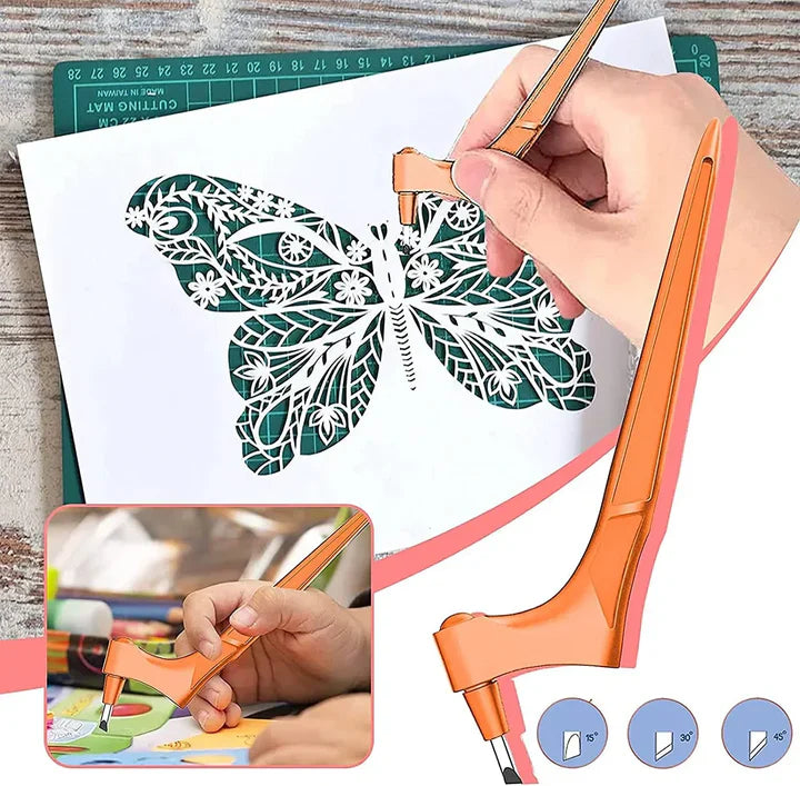 360-Grad Papierschneider Stift | Rostfreier Stahl | Papier Scrapbooking Decoupage | SpinBlade