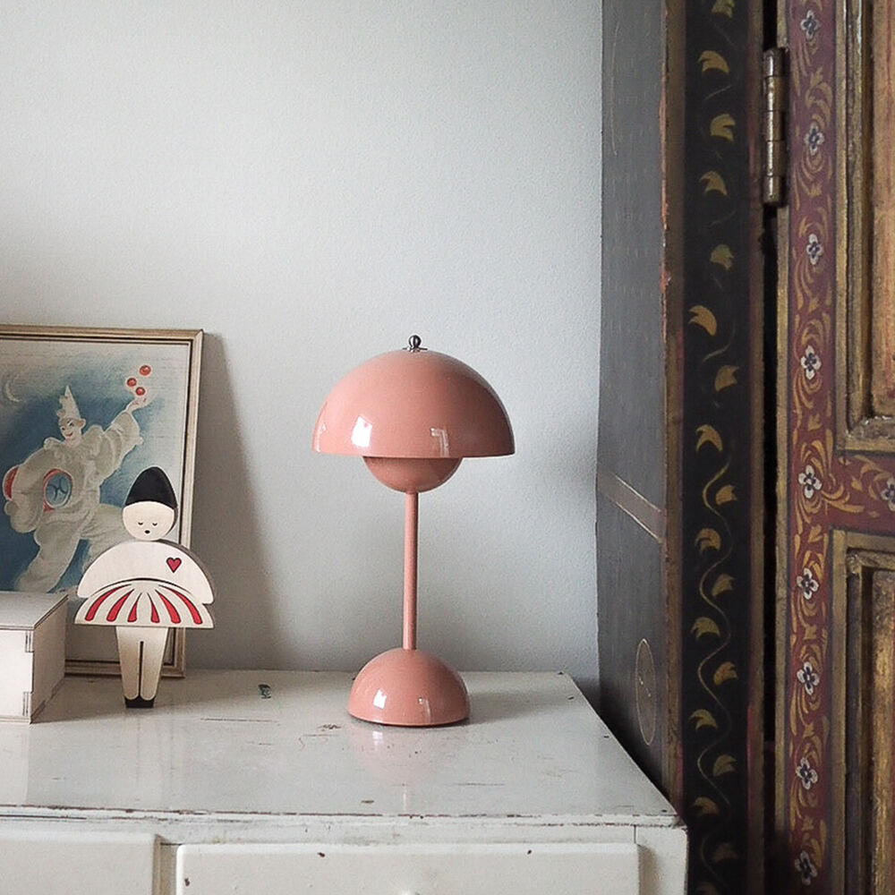 Draadloze LED-tafellamp | Retro-paddenstoelontwerp | Dimbaar via aanraking | LumaShade
