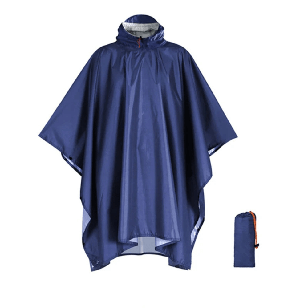 Regenponcho Damen 3 in 1 | Wasserdicht mit Kapuze und Ärmeln | Einheitsgröße in Dunkelblau, Waldgrün oder Schwarz 1