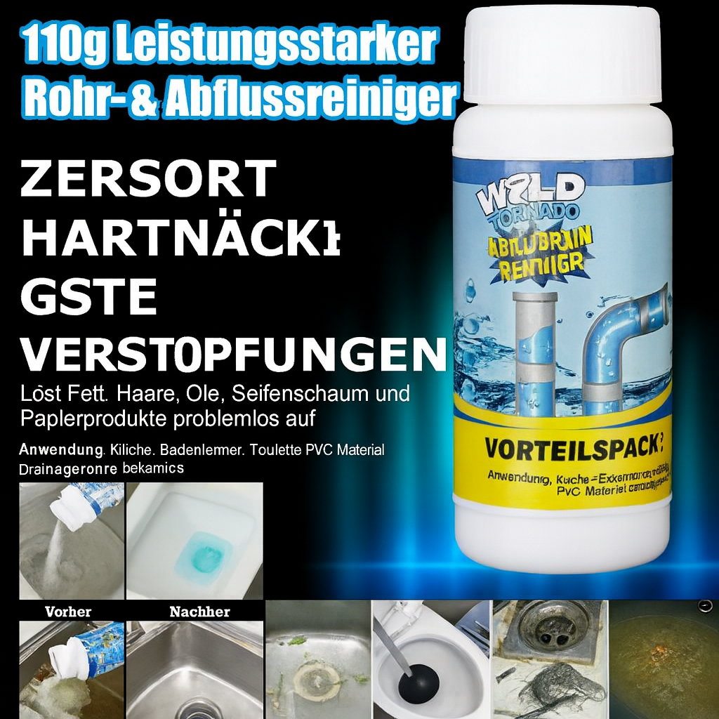 Abflussreiniger | Schnell wirkende Rohrfrei Formel | DrainBlast