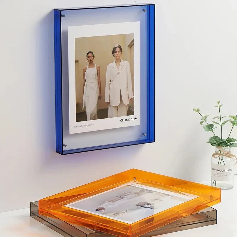Acryl-Bilderrahmen transparent wandmontierbar mit Befestigungsmaterial 3