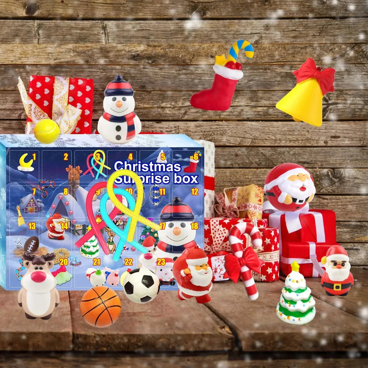 Adventskalender 24 Fächer interaktiv kompakt mit Überraschungstaschen 2