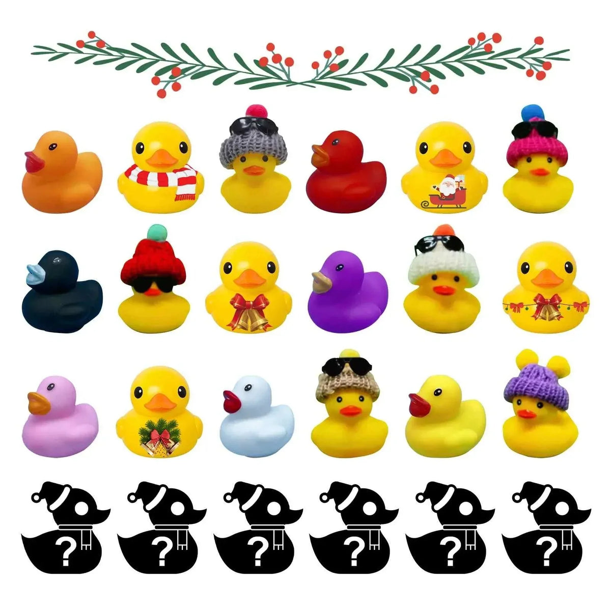 Adventskalender Badeenten weihnachtlich kindersicher mit 24 Motiven 4
