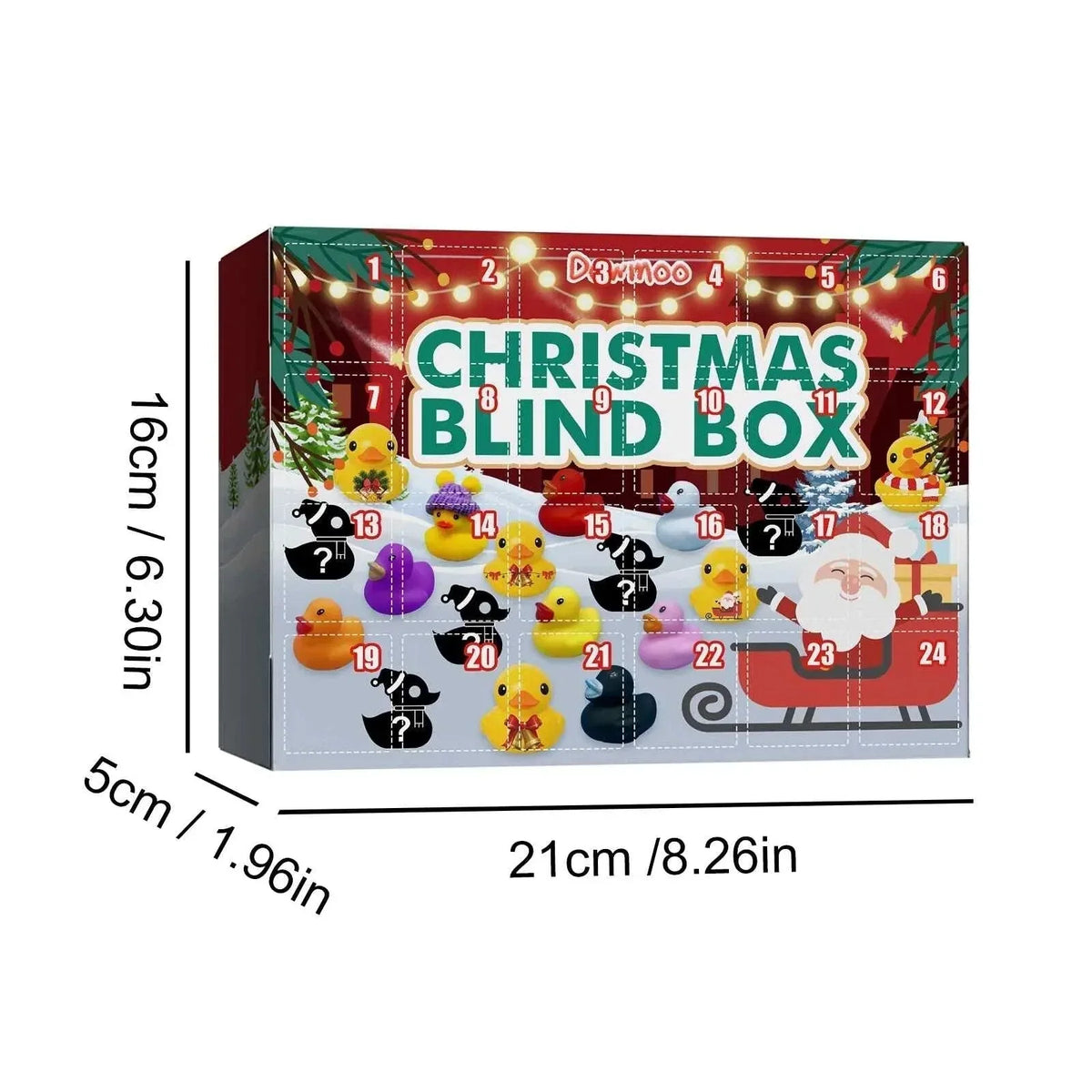 Adventskalender Badeenten weihnachtlich kindersicher mit 24 Motiven 5