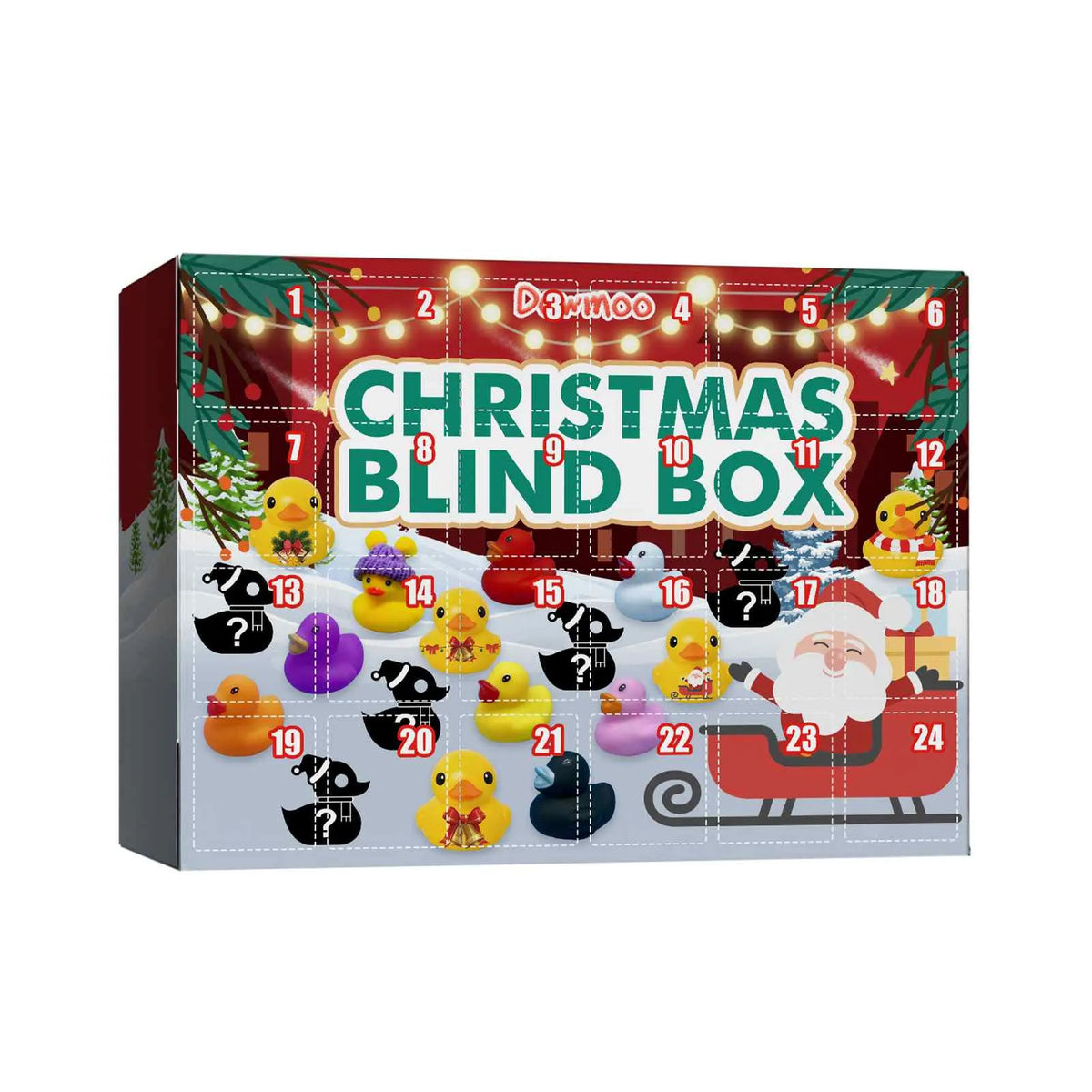 Adventskalender Badeenten weihnachtlich kindersicher mit 24 Motiven 6
