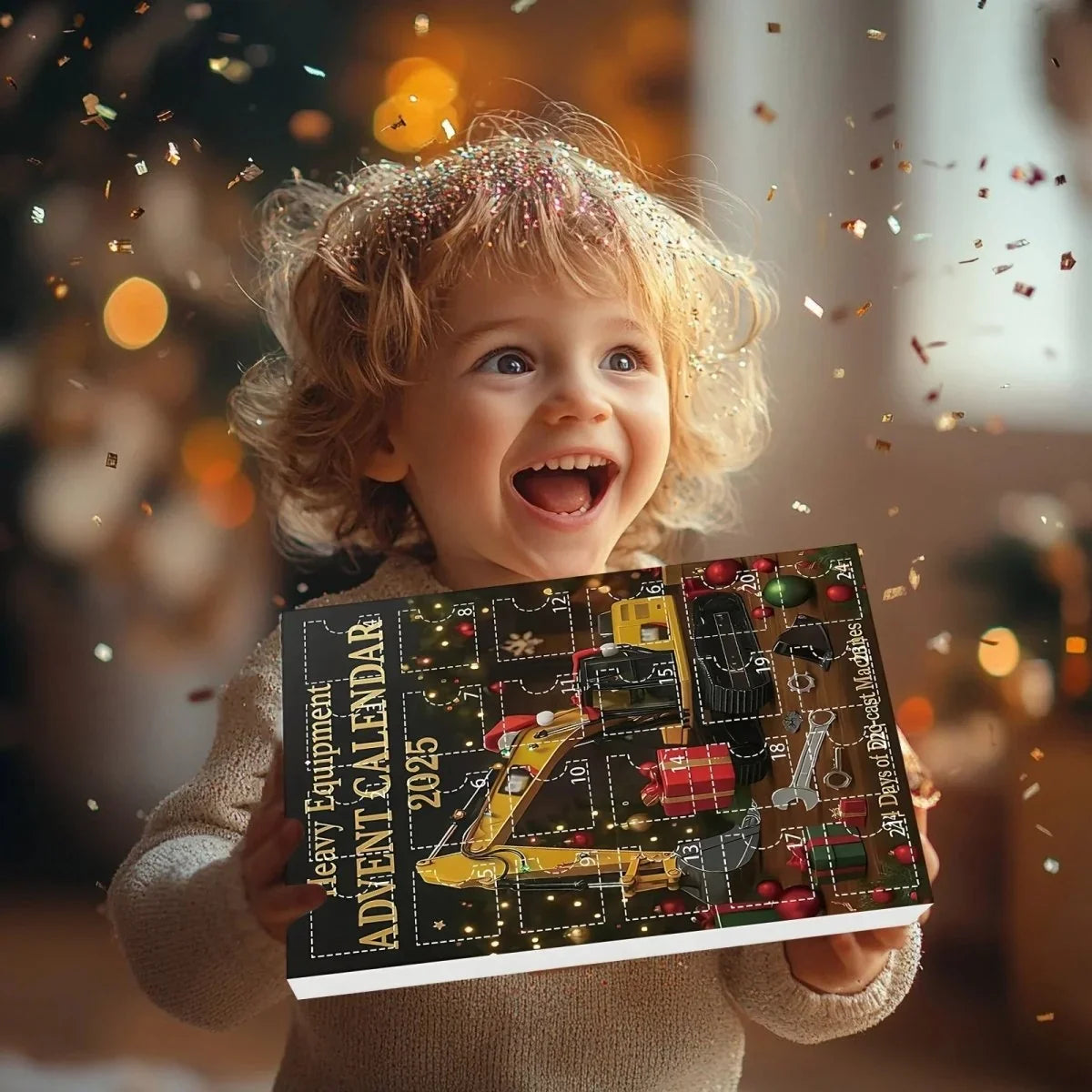 Adventskalender Baumaschinen 2D-Design Kinder mit 24 Entdeckungsfächern 4