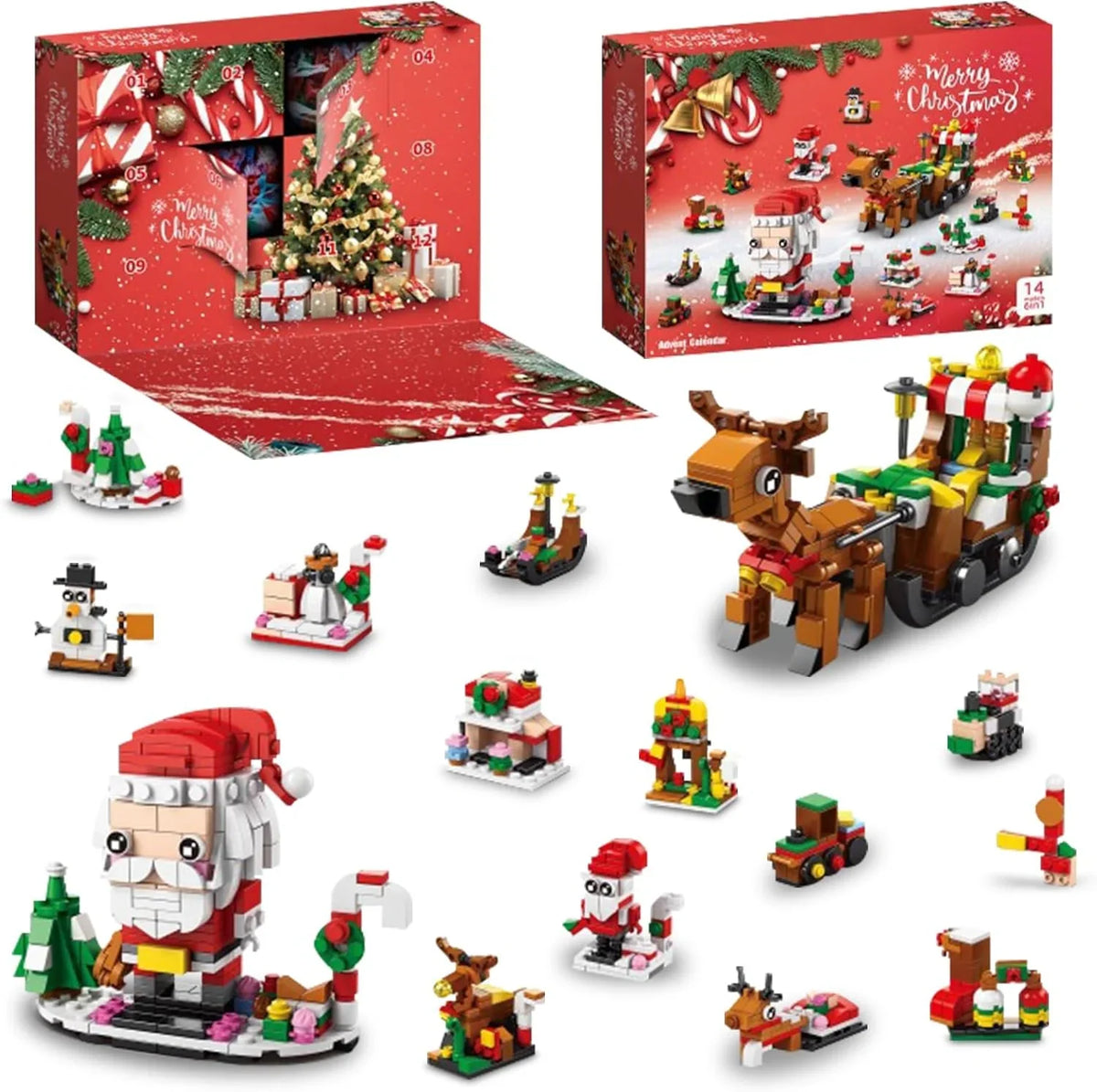 Adventskalender Bausteine nummeriert markenkompatibel mit 24 Mini-Bausätzen 11