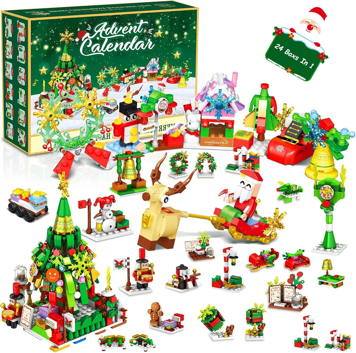 Adventskalender Bausteine nummeriert markenkompatibel mit 24 Mini-Bausätzen 2