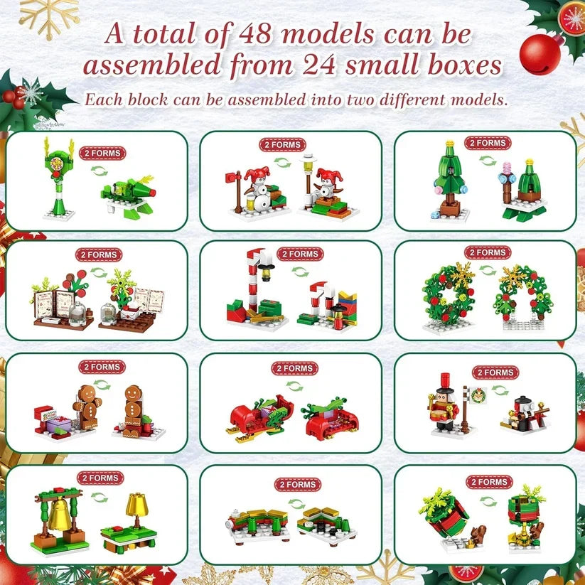 Adventskalender Bausteine nummeriert markenkompatibel mit 24 Mini-Bausätzen 5